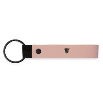 German Shepherd Dog with Sunglasses - Matte Pu Keyring - pink - Front