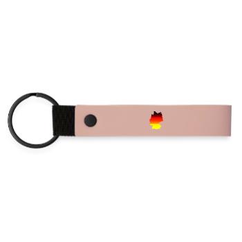 Abstract Color Gradient Map Germany - Matte Pu Keyring - pink - Front