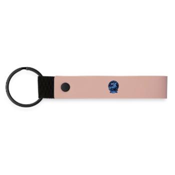 Mystical unicorn with rider - Matte Pu Keyring - pink - Front