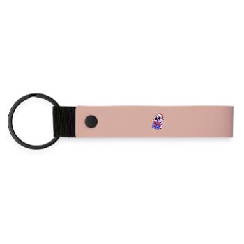 Cochon Noël - Porte-clés en PU mat - rose - Devant