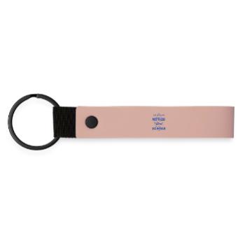 ich bin das mittlere Kind wegen mir gibt es die - Matte PU Schlüsselanhänger - Rosa - Vorne