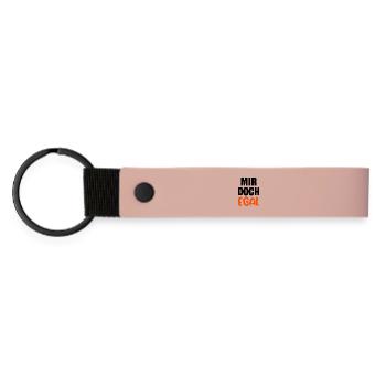 Ist Mir Egal Statement Gleichgültig Chill - Matte PU Schlüsselanhänger - Rosa - Vorne