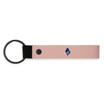 Flag of New York - Matte Pu Keyring - pink - Front