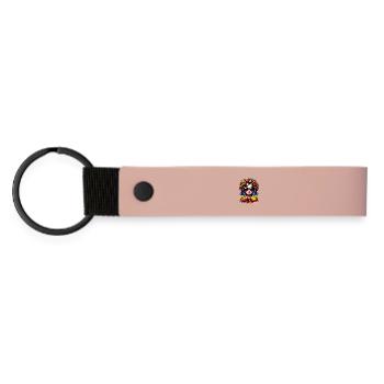 Ukraine Matryoshka with sunglasses for Ukrainians - Matte Pu Keyring - pink - Front