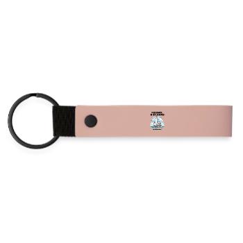 Unicorn Sailing Trip - Matte Pu Keyring - pink - Front