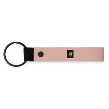 Illustration de moto vintage classique - Porte-clés en PU mat - rose - Devant