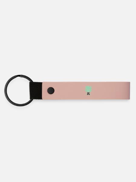 Minimalistische Pop-Art-Figur - Matte PU Schlüsselanhänger - Rosa