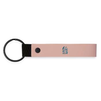 Wildlife Friendship Illustration - Matte Pu Keyring - pink - Front