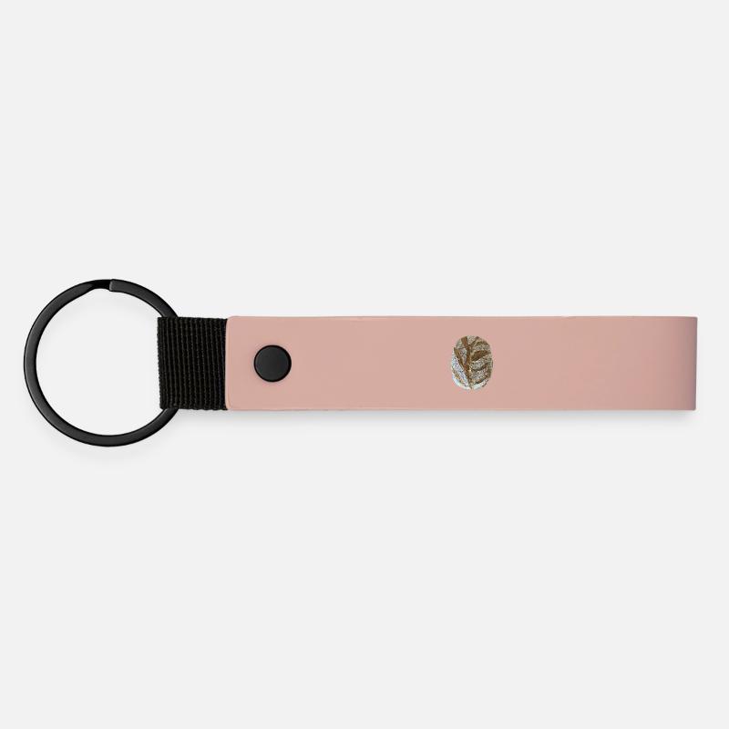 Rustic Sourdough Bread Illustration - Matte Pu Keyring - pink