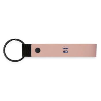 ADHD slogan not bad - Matte Pu Keyring - pink - Front
