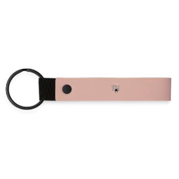 Spooky Halloween Spinnennetz - Matte PU Schlüsselanhänger - Rosa - Vorne