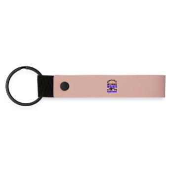 Feel safe - Matte Pu Keyring - pink - Front