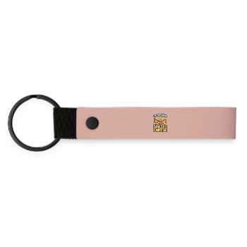 Amateur de fromage grillé - Je suis juste ici - Porte-clés en PU mat - rose - Devant