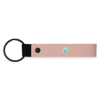 Kawaii Heart Egg Friend - Matte Pu Keyring - pink - Front