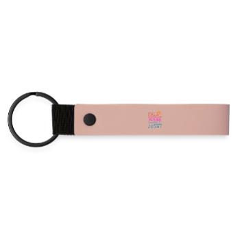 Ilyas comme prénom - Porte-clés en PU mat - rose - Devant