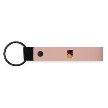 Explosion de couleurs Zones de couleur abstraites - Porte-clés en PU mat - rose - Devant