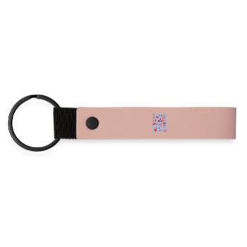 Spielstraße  - Matte PU Schlüsselanhänger - Rosa - Vorne