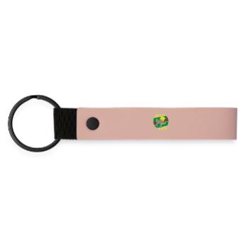 Parc animalier du zoo des jeunes hommes paresseux - Porte-clés en PU mat - rose - Devant