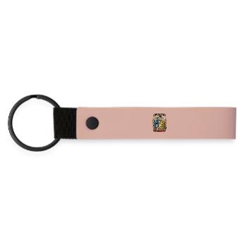 Full-time work for the state treasury - Matte Pu Keyring - pink - Front