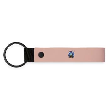Nautical Squid Compass - Matte Pu Keyring - pink - Front