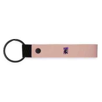 Schatten Shinobi Kämpferin - Matte PU Schlüsselanhänger - Rosa - Vorne