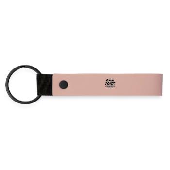 39. Geburtstag Mann Frau 4 Jahre 1987 Geschenk - Matte PU Schlüsselanhänger - Rosa - Vorne