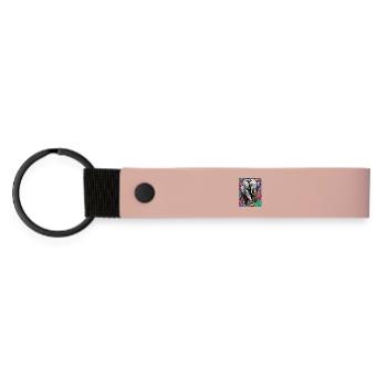 éléphant - Porte-clés en PU mat - rose - Devant