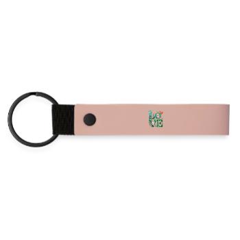 Nature Love Shirt with Panda Sloth - Matte Pu Keyring - pink - Front