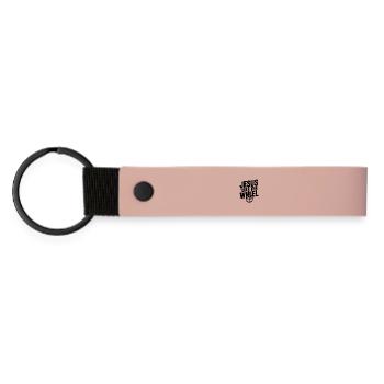 Jesus übernimmt das Rad - Matte PU Schlüsselanhänger - Rosa - Vorne