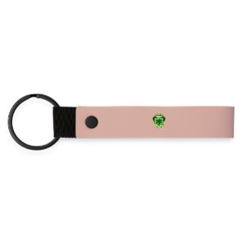 PopArt au cannabis en langue de citron vert - Porte-clés en PU mat - rose - Devant
