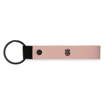 Grimpez plus, inquiétez-vous moins - Porte-clés en PU mat - rose - Devant