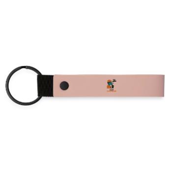 Leck-Flüsterer | Klempner Sanitär Humor - Matte PU Schlüsselanhänger - Rosa - Vorne