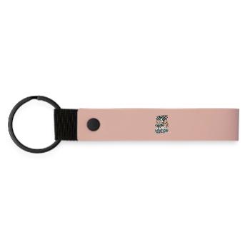 Digital Detox Mindfulness - Matte PU Schlüsselanhänger - Rosa - Vorne
