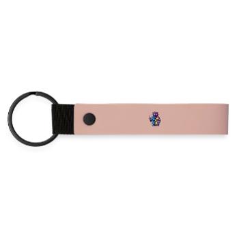 Robbe Comic Sommer - Matte PU Schlüsselanhänger - Rosa - Vorne
