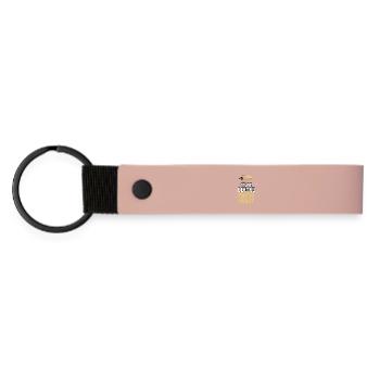 Start Before You're Ready Inspirational Rocket Mot - Matte Pu Keyring - pink - Front