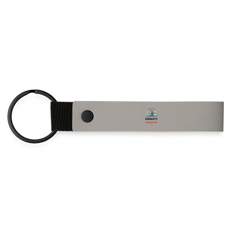 Zermatt badge on a matte pu keyring