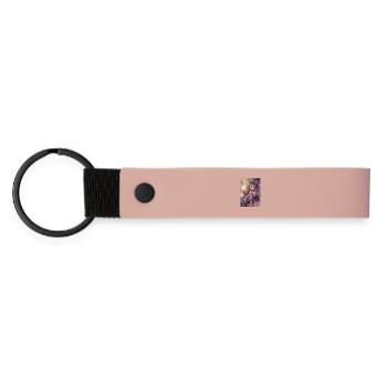 Faunia Fox - Matte PU Schlüsselanhänger - Rosa - Vorne