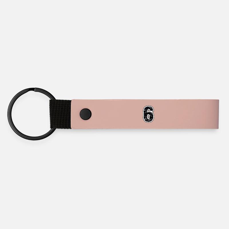 6 - Matte PU Schlüsselanhänger - Rosa