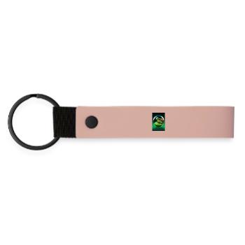 Grenouille en boule - Porte-clés en PU mat - rose - Devant