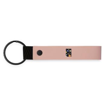 Espace et planètes - Porte-clés en PU mat - rose - Devant