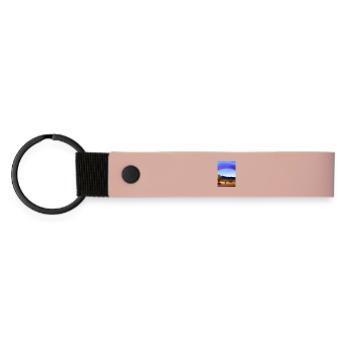 Désert d’Arabie - Porte-clés en PU mat - rose - Devant