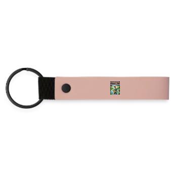 Jeunes pêcheurs - Perche motif enfants - Porte-clés en PU mat - rose - Devant