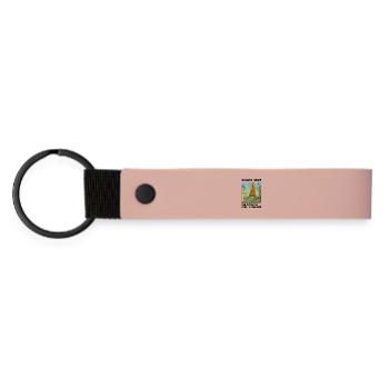 Eiffelturm on Fire - Matte PU Schlüsselanhänger - Rosa - Vorne