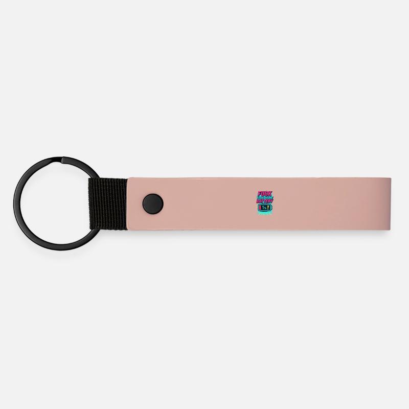 Battery Rage - Matte PU Schlüsselanhänger - Rosa