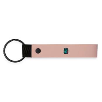Tropischer Wasserfall - Matte PU Schlüsselanhänger - Rosa - Vorne