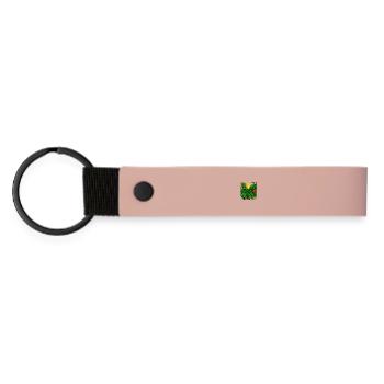 Sunbeam Jungle Burst - Matte PU Schlüsselanhänger - Rosa - Vorne