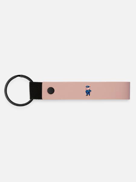 Polizei Schweine - Matte PU Schlüsselanhänger - Rosa