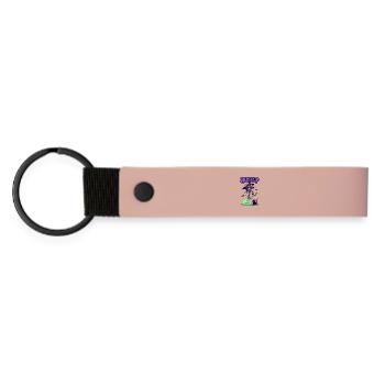 Hex Flip Witch Skateboard Design - Matte PU Schlüsselanhänger - Rosa - Vorne