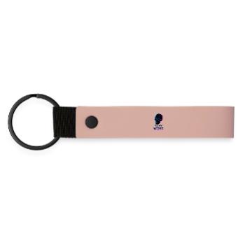 Stay Weird Neon Schädel - Matte PU Schlüsselanhänger - Rosa - Vorne