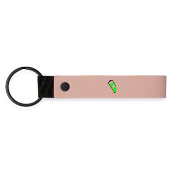 energiegeladen - Matte PU Schlüsselanhänger - Rosa - Vorne